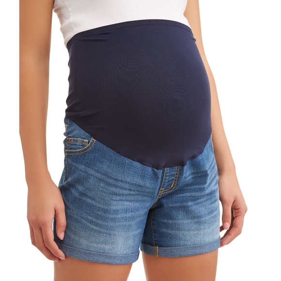 Time and Tru Pants - Time and Tru Maternity Over the Belly Short